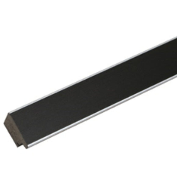 Marco negro con borde plateado