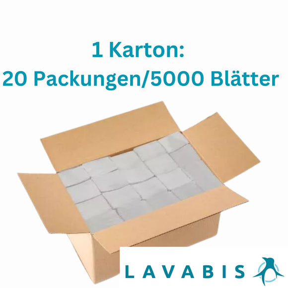 Papierhandtücher mit V-Faltung 1-lagig