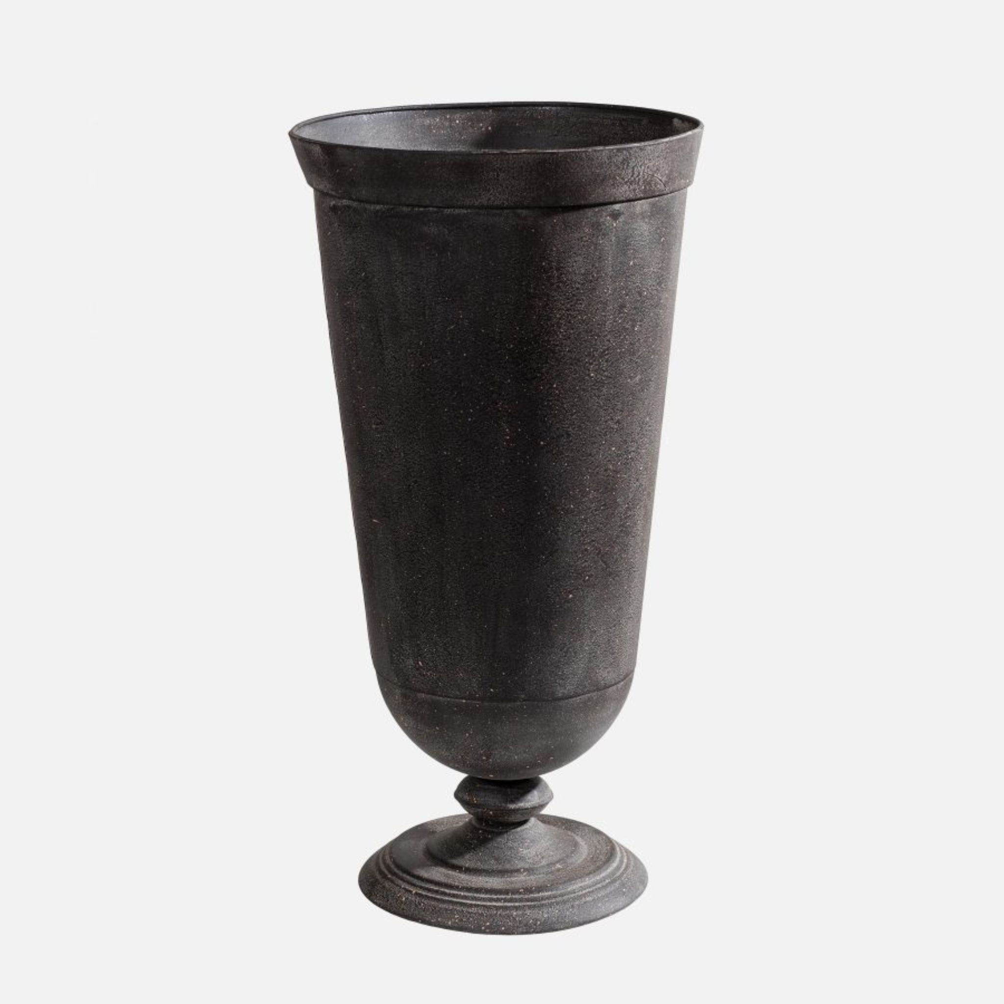 Bodenvase - dunkles Metall