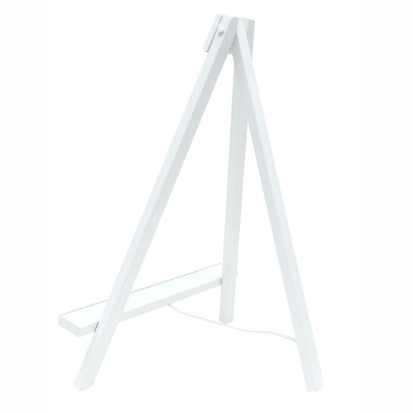 Caballete de madera blanco