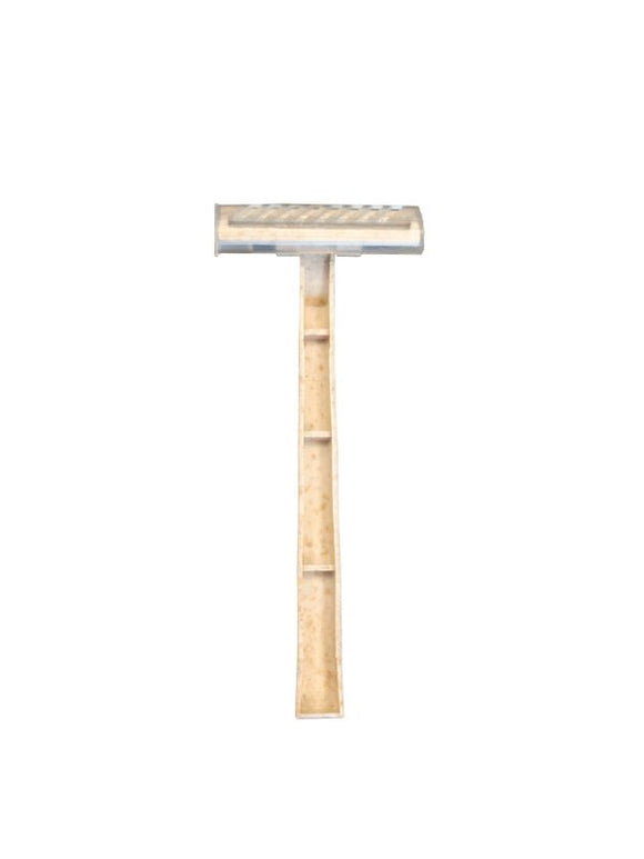 Maquinilla de afeitar desechable con protector de hoja juego de 100 paja de trigo