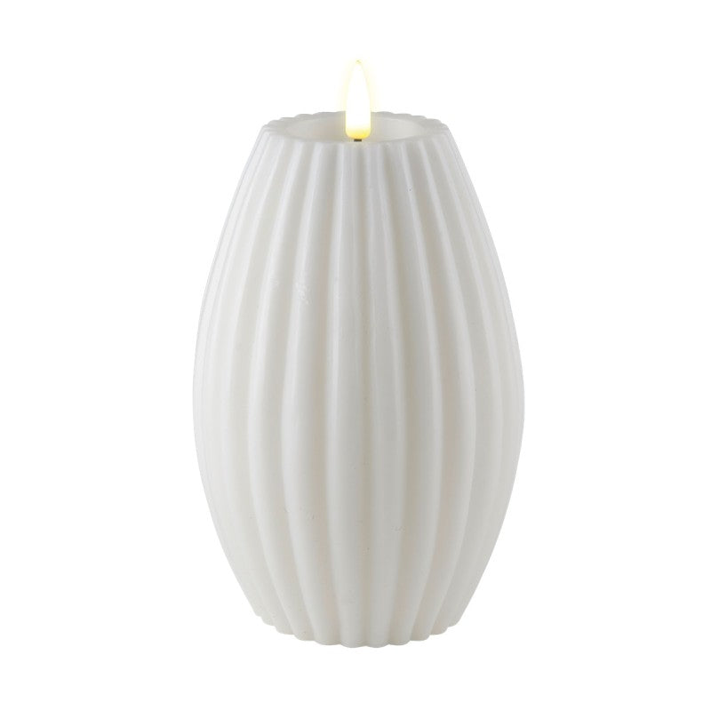 Deluxe Homeart LED Kerze Indoor oval weiß - 0