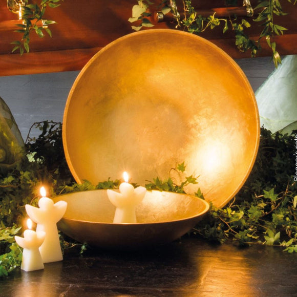 Wooden bowl gold