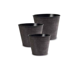 Übertöpfe - dunkles Metall - 0
