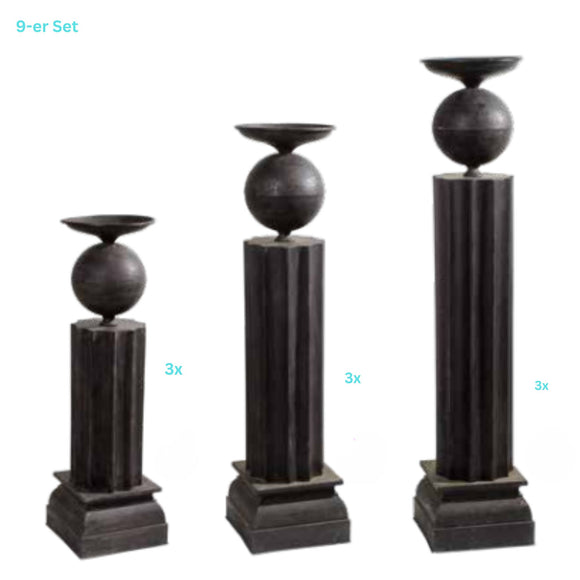 Ball chandelier pillar set