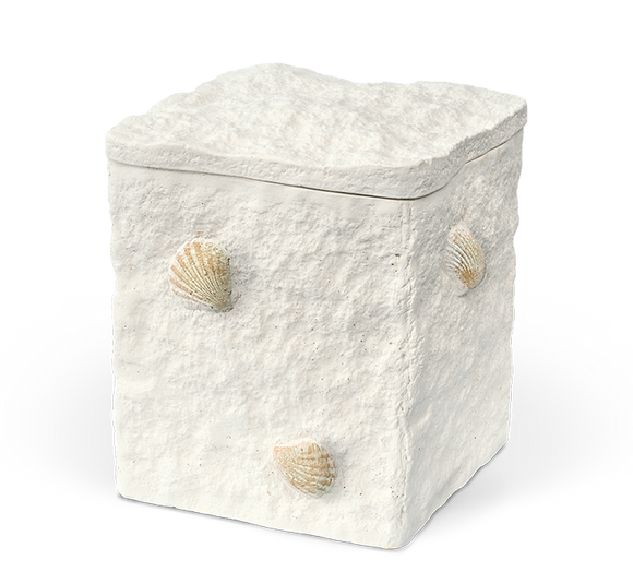 Heiso sea urn shell limestone bio urn