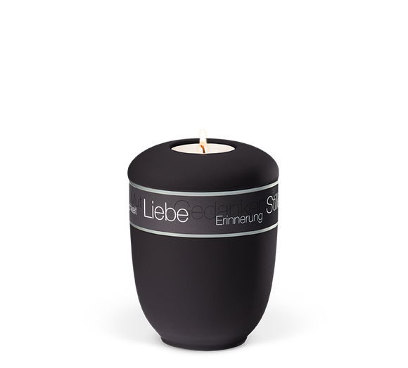 Heiso Gedenkurne Trauertext Keramik