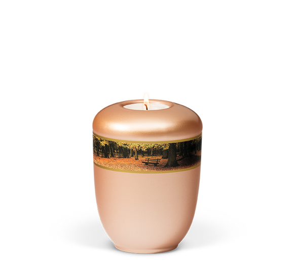 Heiso Gedenkurne Dekorband Motiv Keramik