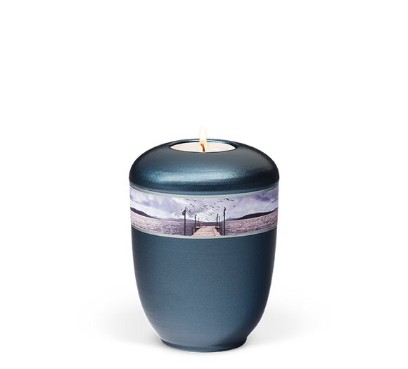 Heiso Gedenkurne Dekorband Motiv Keramik