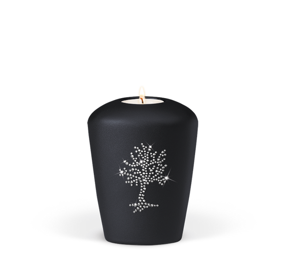 Heiso Gedenkurne Kristalle Keramik