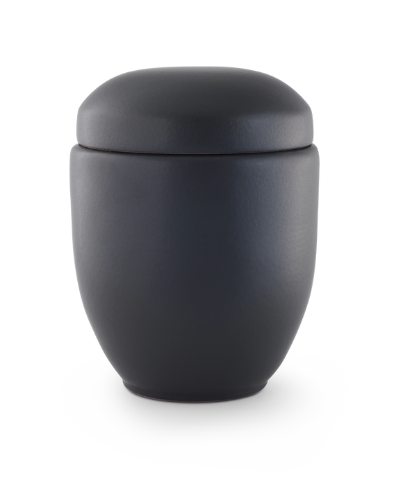 Völsing Urne schwarz-matt glasiert Keramik