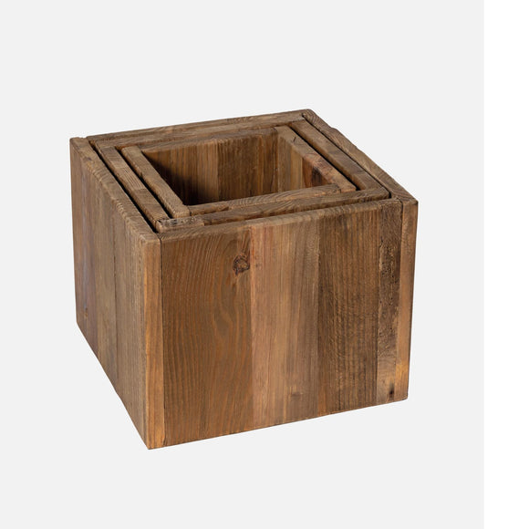Pine wood planters (set)