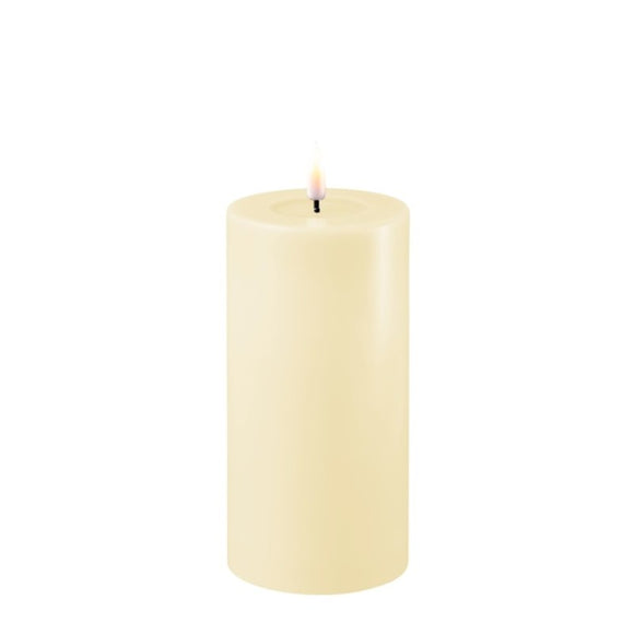 Deluxe Homeart LED Kerze Stumpenkerze Indoor creme