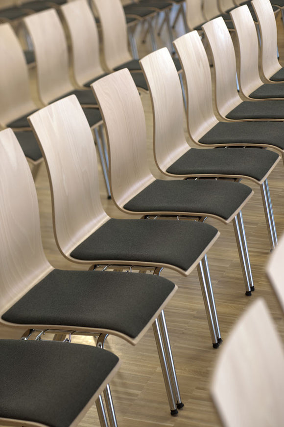 Lavabis stacking chair with lumbar support