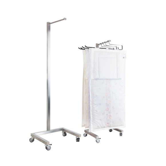 Besta set stand brushed stainless steel
