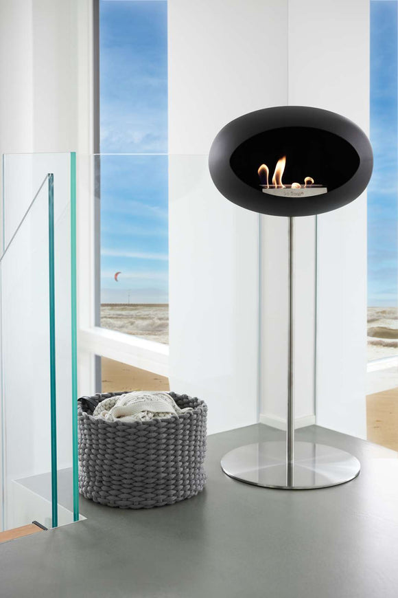 Le Feu GROUND STEEL HIGH BLACK Bioethanol-Kamin