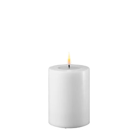 Deluxe Homeart LED Kerze Stumpenkerze Indoor weiß