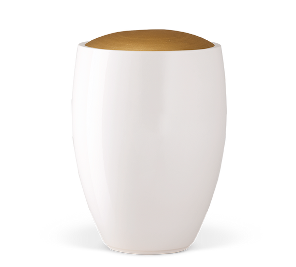 Heiso ceramic urn gold lid