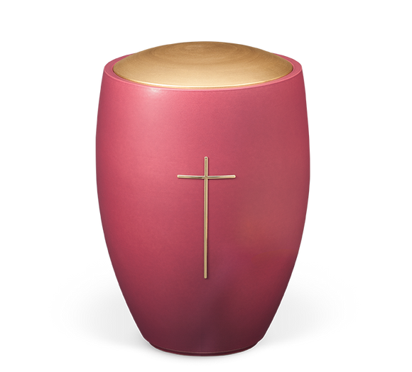 Heiso ceramic urn gold lid