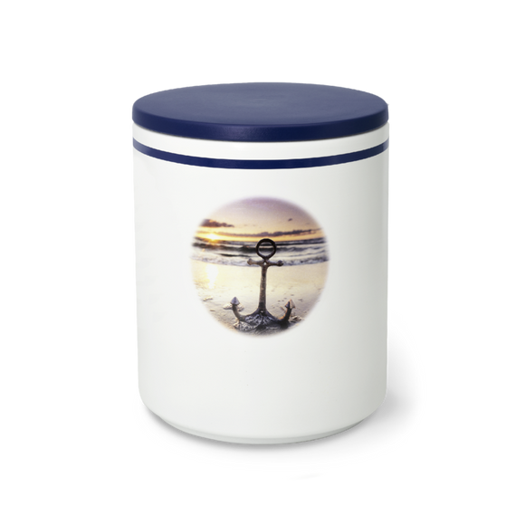 Fire and earth Aqua Marina organic clay urn Sea urn