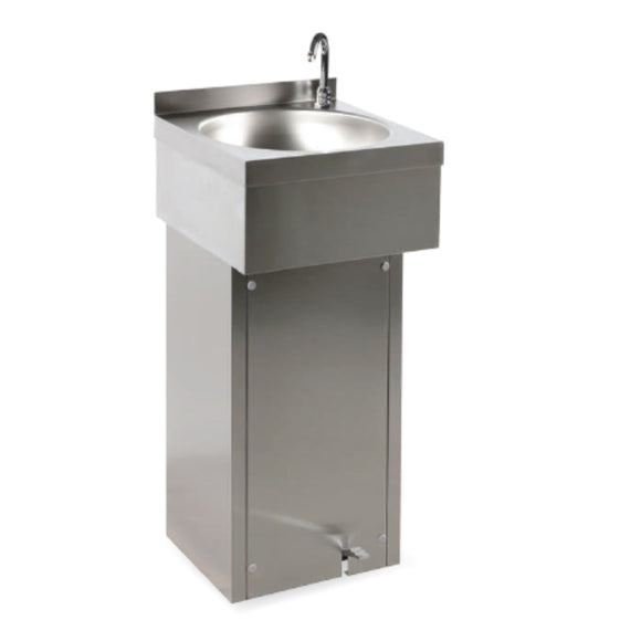 Lavabo de acero inoxidable con pedal