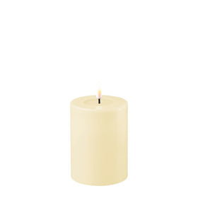 Deluxe Homeart LED Kerze Stumpenkerze Indoor creme