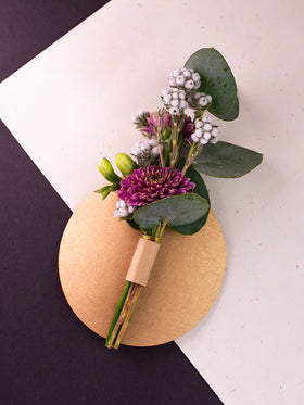 Kohleurne Plakette für Frische Blumen oder Briefröllchen - 0