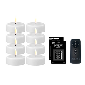 Deluxe Homeart LED Teelicht Kerzen Set Indoor weiß