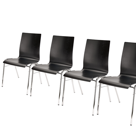Stacking chair set of 4