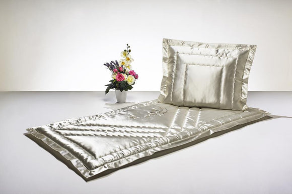 Spalt blanket set Premium Atlas Embroidered leaves