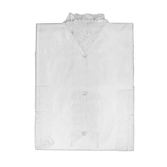 Lavabis gown satin with lace collar ladies