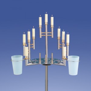 Zimmermann urna candelabro turquesa T15-D5