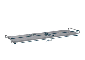 Ceabis stainless steel body tray with castors - 0