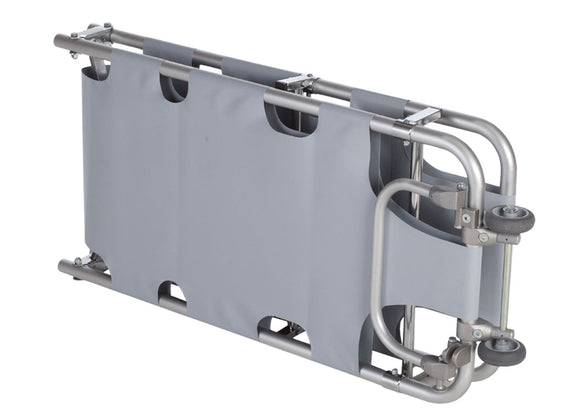 Folding aluminum transfer stretcher