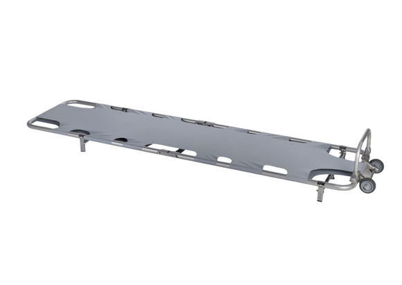 Folding aluminum transfer stretcher