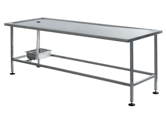 Mesa de disección de acero inoxidable Lavabo con bandeja recogegotas