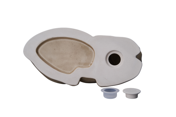 Pet urn reclining cat ceramic