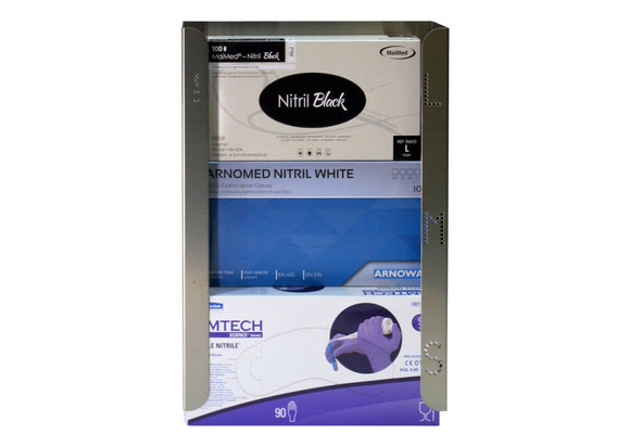 Wall bracket for 3 glove boxes, stainless steel