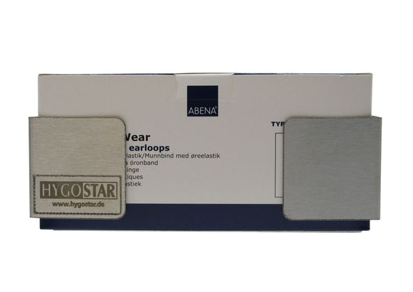 Soporte de pared para caja dispensadora de mascarillas, acero inoxidable