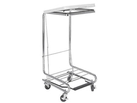 Mobile stand for bin liners, foot pedal and lid