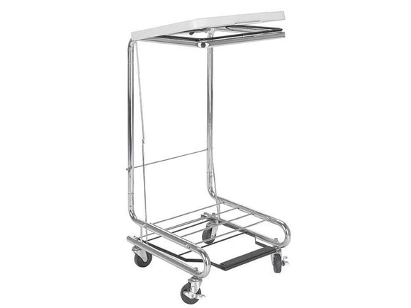 Mobile stand for bin liners, foot pedal and lid