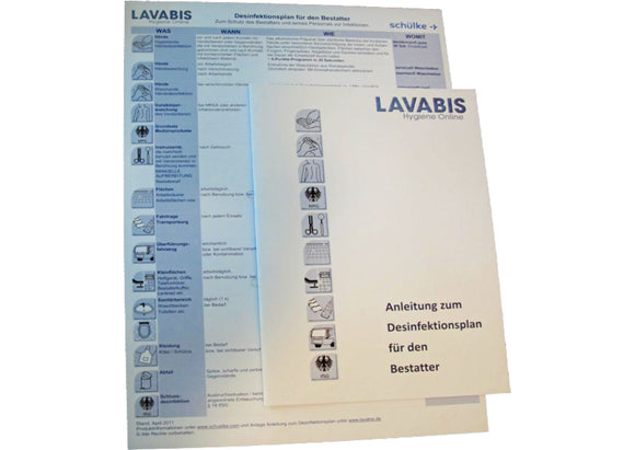 Disinfection instructions for morticians incl. disinfection plan - general