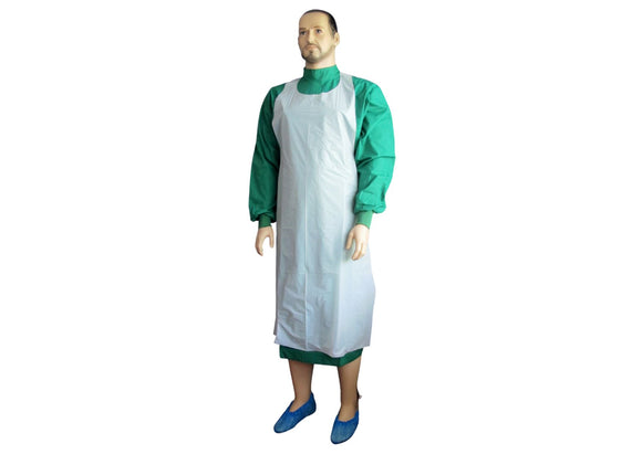 Changing gown mixed fabric green