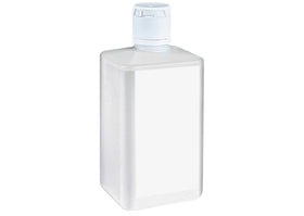 Empty bottle, twist/flap cap, neutral label, 500 ml