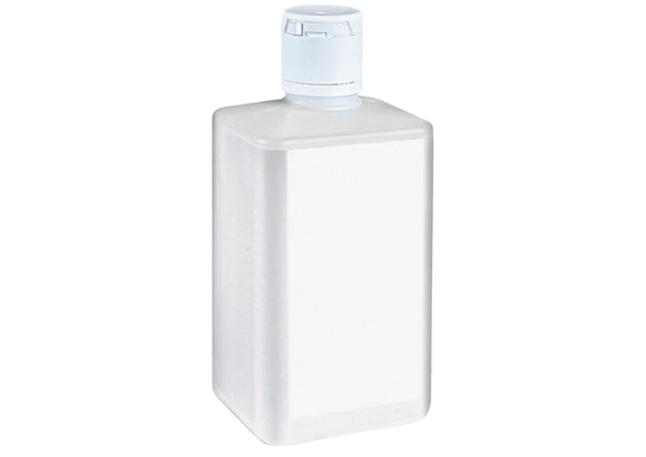 Empty bottle, twist/flap cap, neutral label, 500 ml