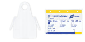 Einmalschürze Folienschürze  geblockt