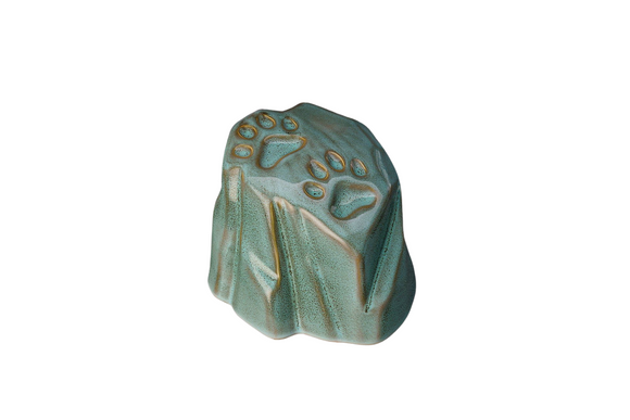 Pet urn paw print ceramic