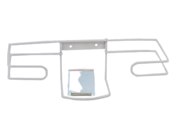 Wall bracket 1 glove box, basket, white, metal