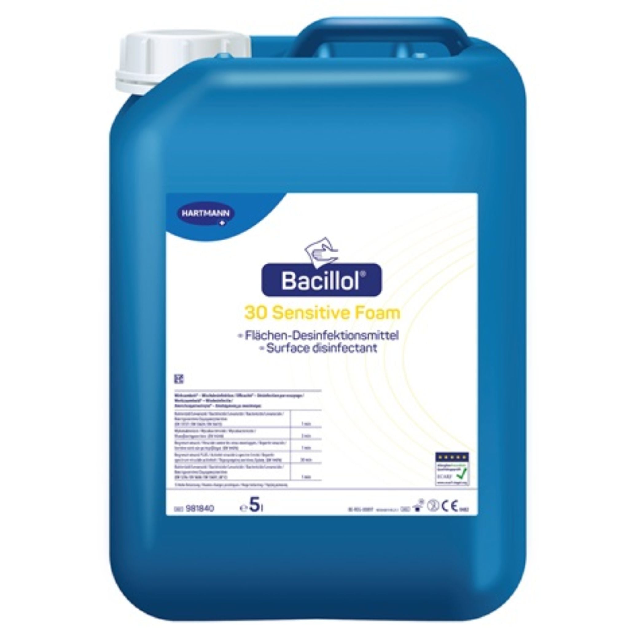 Hartmann Bacillol 30 Sensitive Foam surface disinfectant