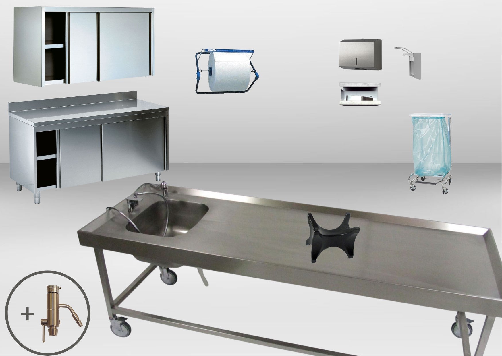 Kaufen mit-hdydro-aspirator Lavabis Versorgungsraum Hygieneraum Set2